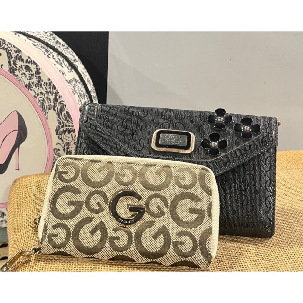 Guess Womens Logo Print CC Holder Wallets Set Of 2